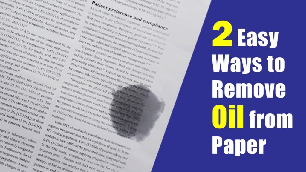 Cómo quitar una mancha de grasa de un papel